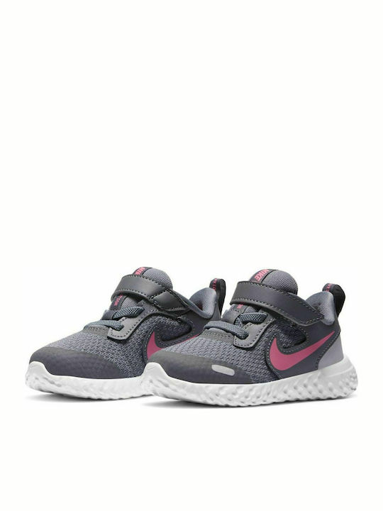 Revolution Revolution 5 Kids Sports Shoes Running with Hoop & Loop Closure Gray