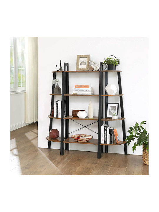 Corner Bookcase Brown 34x34x125cm