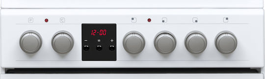 Sharp Cooker 50lt with Ceramic Hobs W50cm. White
