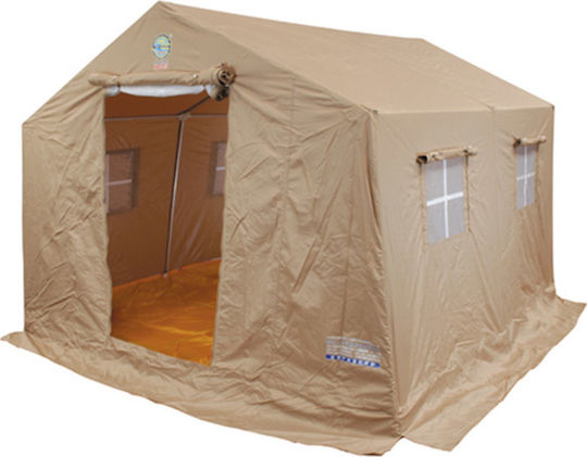 Panda Cabin 300 Σκηνή Camping Μπεζ 3 Εποχών για 5 Άτομα 275x250x193εκ.