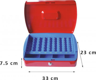 Cash Box with Lock Red Arte TS0608R