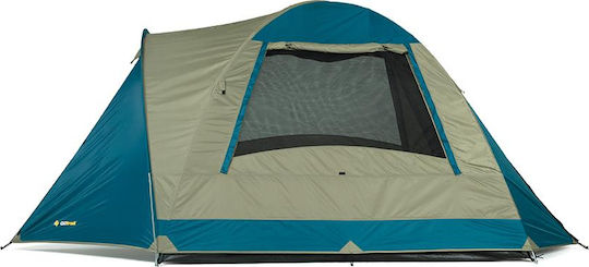 OZtrail Tasman 4V Dome Camping Tent Blue with Double Cloth 3 Seasons for 4 People 340x220x180cm