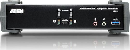 Aten 2-Port USB 3.0 4K DisplayPort KVMP Switch
