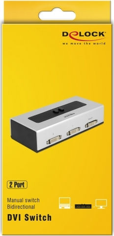 DeLock Switch DVI 2 port Manual Bidirectional