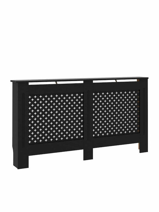 vidaXL Κάλυμμα Καλοριφέρ από MDF Μαύρο 152x19x81cm