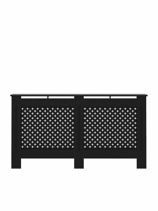 vidaXL Κάλυμμα Καλοριφέρ από MDF Μαύρο 152x19x81cm