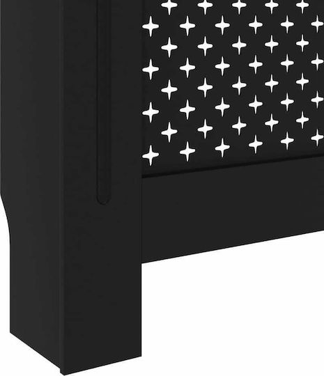 vidaXL Husă Pentru Radiator Din MDF Negru 152x19x81cm