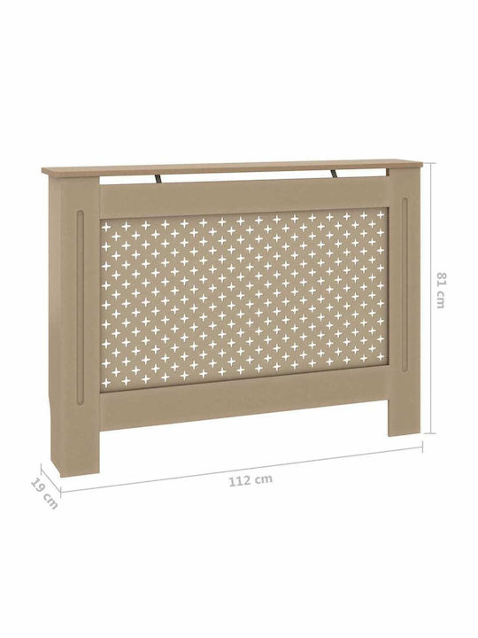vidaXL MDF Heizkörperabdeckung Braun 112x19x81cm