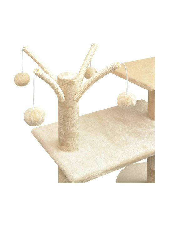 vidaXL Scratching Post Cat Trees Beige 5 levels 96x36x125cm