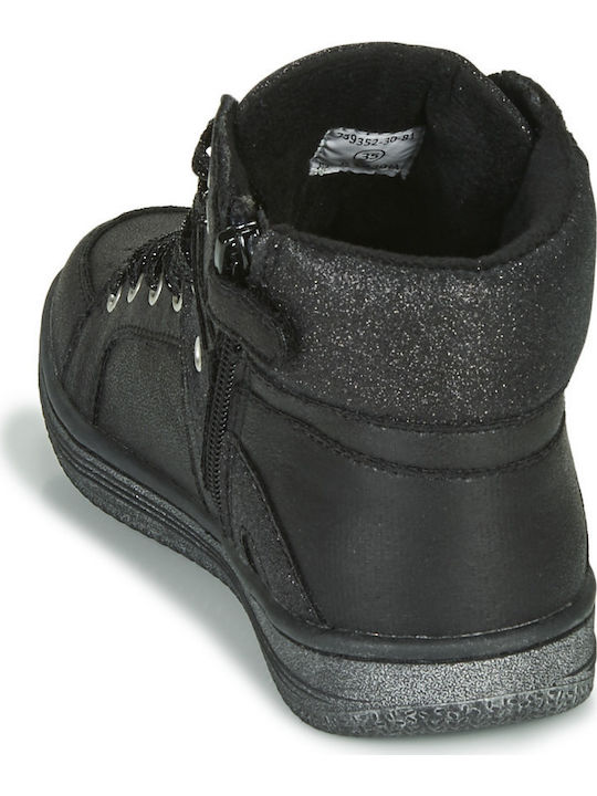 Lowell Παιδικά Sneakers High Ανατομικά Μαύρα