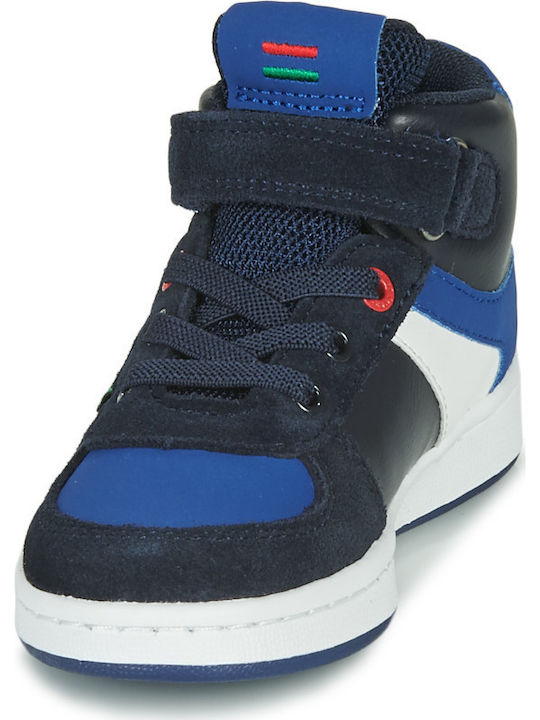 Bilbon Mid Παιδικά Sneakers High με Σκρατς Μπλε