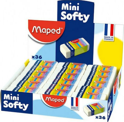 Maped Eraser for Pencil and Pen Mini Softy 1pcs White