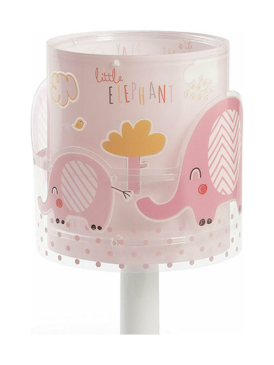 Ango Kinder Nachttischlampe Little Elephant Rosa 15x15x30εκ.