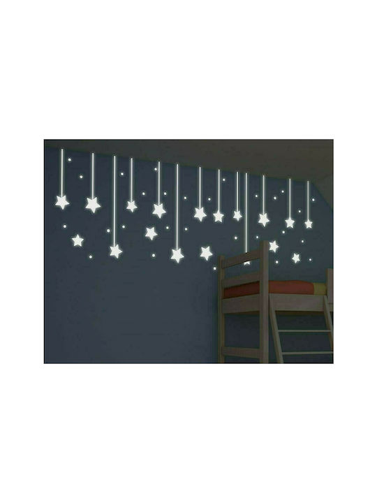 Ango Autocolant Decorativ pentru Copii Perete Fluorescent Hanging Stars M 64buc Ango Autocolant Decorativ pentru Copii Perete Fluorescent Hanging Stars M 64buc