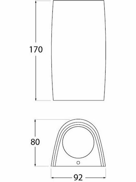 Fumagalli Marta 90 Wall-Mounted Outdoor Spot Light GU10 IP55 9.2x8x17εκ.
