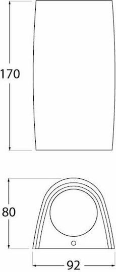 Fumagalli Marta 90 Wall-Mounted Outdoor Spot Light GU10 IP55 9.2x8x17εκ.