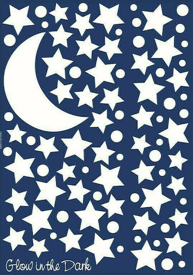 Ango Kids Vinyl Glow-in-the-Dark Wall Sticker Starry Night L 90pcs