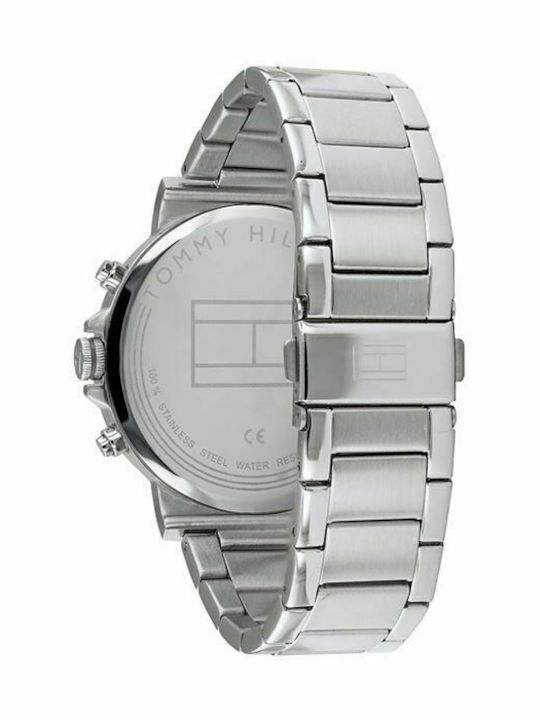 Tommy Hilfiger Daniel Men's Watch 44mm Chronograph Battery with Silver Metal Bracelet