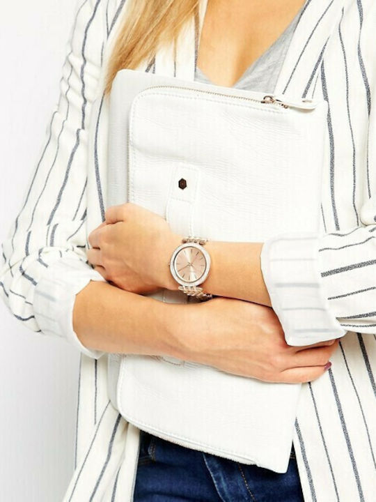 Michael Kors Darci Γυναικείο Ρολόι 39mm Μπαταρίας με Ροζ Χρυσό Μεταλλικό Μπρασελέ