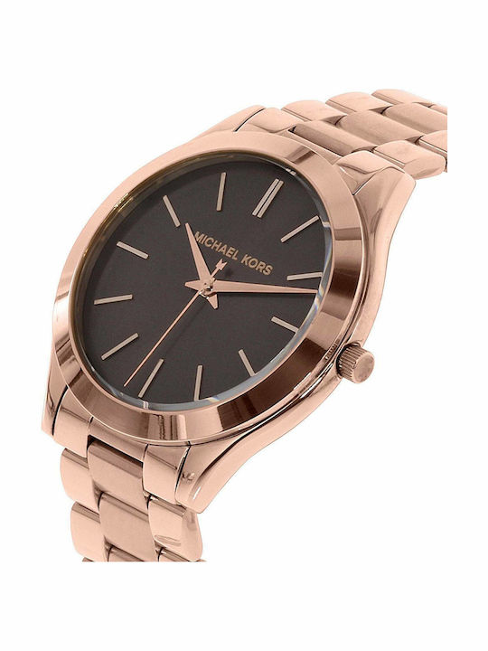 Michael Kors Runway Дамски Часовник 42mm Кварцов с Розово Златна Метална Верижка