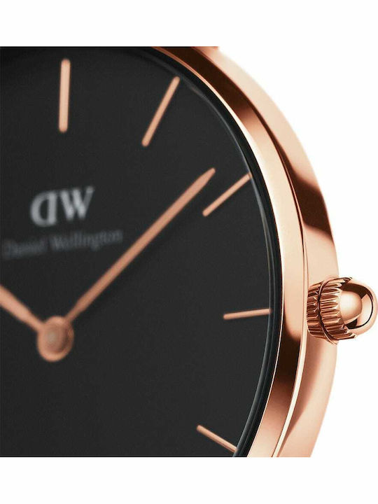 Daniel Wellington Classic Petite Women's Watch with Pink Gold Metal Bracelet