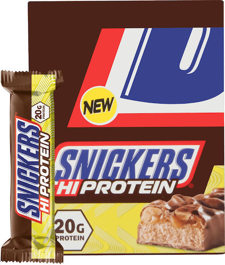 Snickers HiProtein Μπάρα με 20% Πρωτεΐνη & Γεύση Chocolate Peanut Caramel 55gr