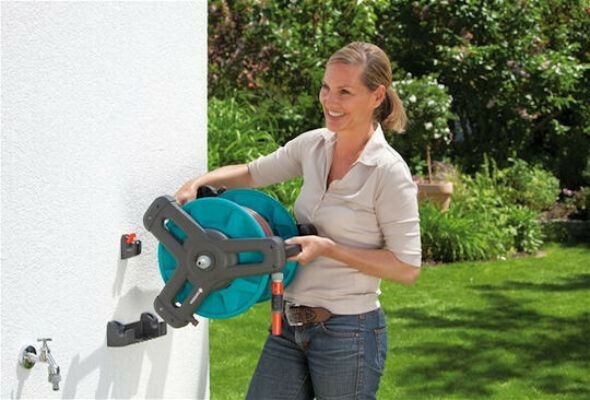 Gardena 50 Classic Wall Mounted Hose Reel with 20m Hose with Rewind Handle