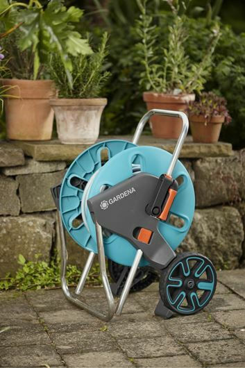 Gardena Classic Aquaroll Wheeled Garden Hose Box for Hose up to 20m with Rewind Handle