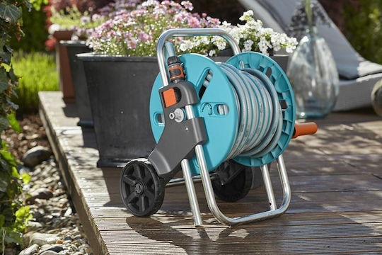 Gardena Classic Aquaroll Wheeled Garden Hose Box Hose Included 20m Rewind Handle