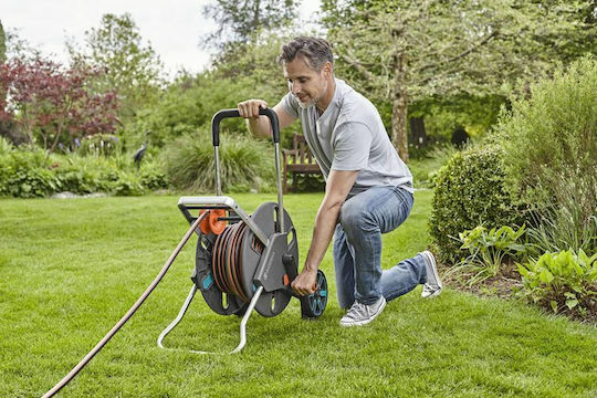 Gardena Classic Cleverroll L Easy Wheeled Garden Hose Box for Hose Up to 100m with Rewind Handle