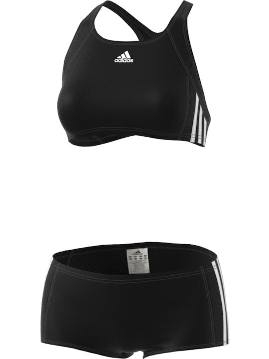 Essence Core 3 Stripes Αθλητικό Set Bikini Μπουστάκι Μαύρο