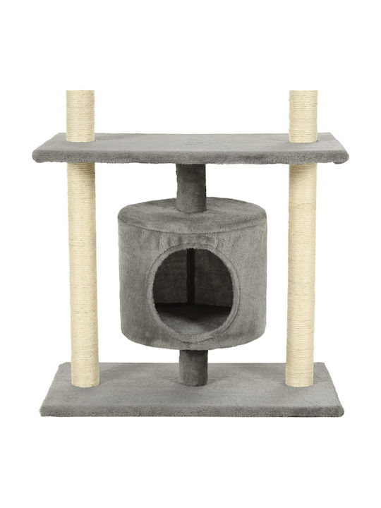 vidaXL Cat Scratching Post Cat Tree In Gray Colour 70x45x95 cm