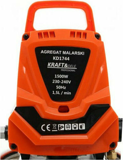 Kraft & Dele KD1744 Ηλεκτρικό Πιστόλι Βαφής 8000W με Δοχείο 1.5lt