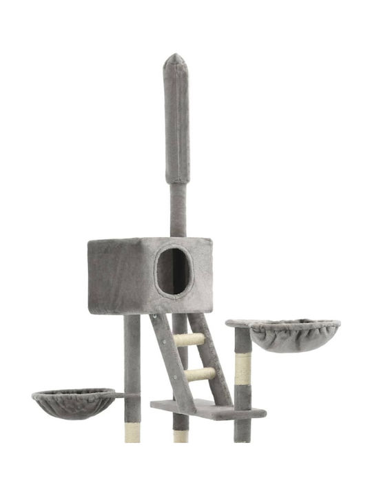 vidaXL Scratching Post Cat Trees Gray Ceiling 5 levels 135x80x260cm