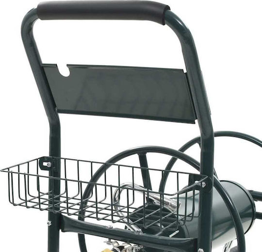 vidaXL Wheeled Garden Hose Reel with Hose 75m with Rewind Handle