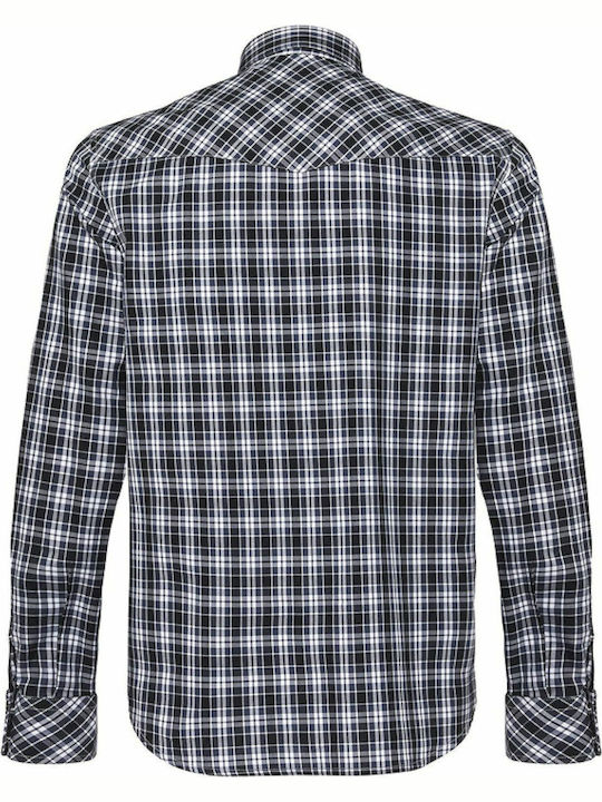 S-East Long-sleeved Cotton Shirt Checked Multicolour
