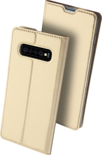 Dux Ducis Skin Pro Book Δερματίνης Χρυσό (Galaxy S10+)