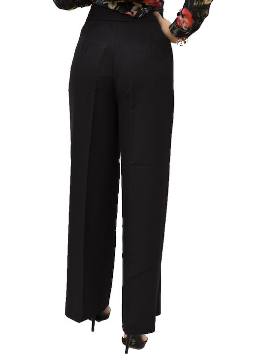 Guess Women's High-waisted Denim Trousers Flare Black