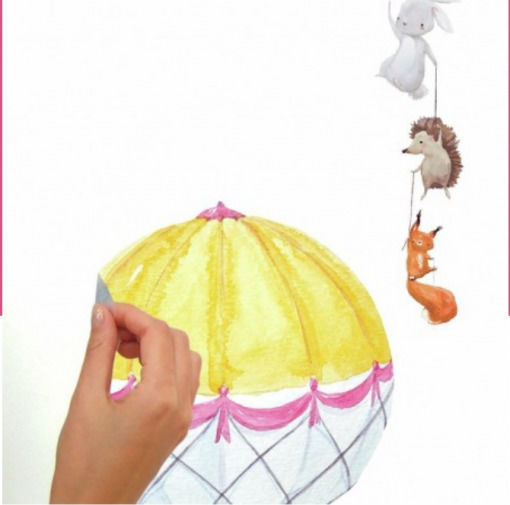 RoomMates Decor Kinder Wandsticker Wand Hot Air Balloon Pals 41x133cm 14Stück