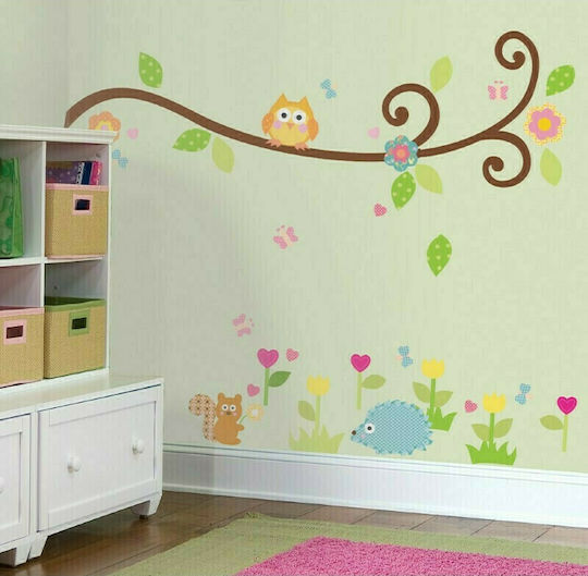 RoomMates Decor Детска стикерна за стена Стена Клон-Кукувица
