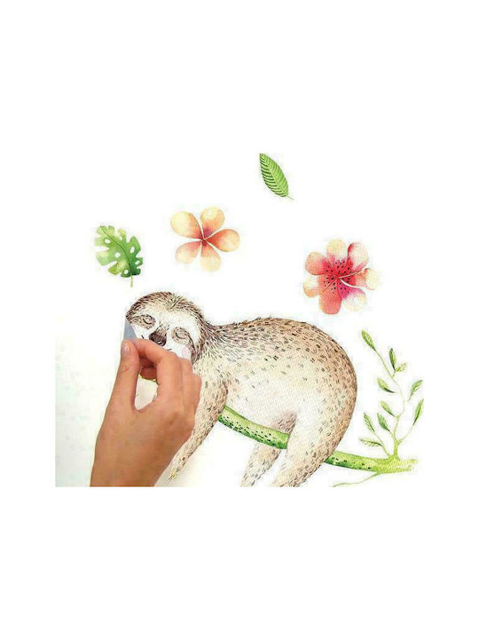 RoomMates Decor Kids Vinyl Wall Sticker Lazy Sloth 44x16cm 34pcs