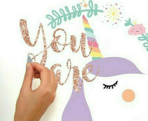 RoomMates Decor Детска стикерна за стена Стена Unicorn Magic Glitter 6бр