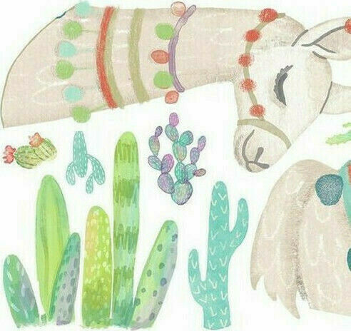 RoomMates Decor Autocolant Decorativ pentru Copii Perete Watercolor Llama 67x98buc 28buc