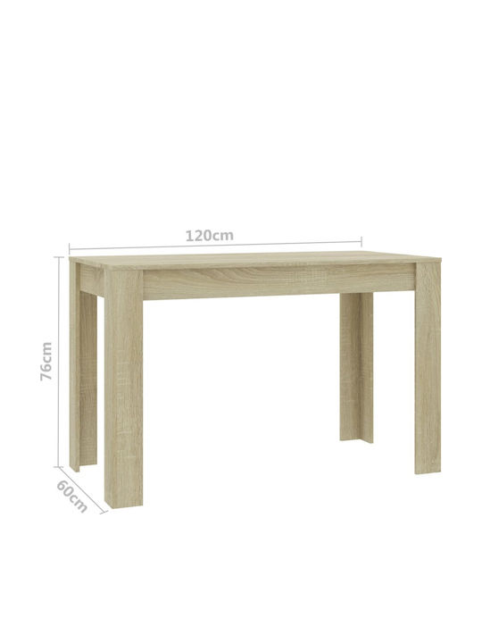 Table Dining Room Collapsible Wooden Sonoma 120x60x76cm