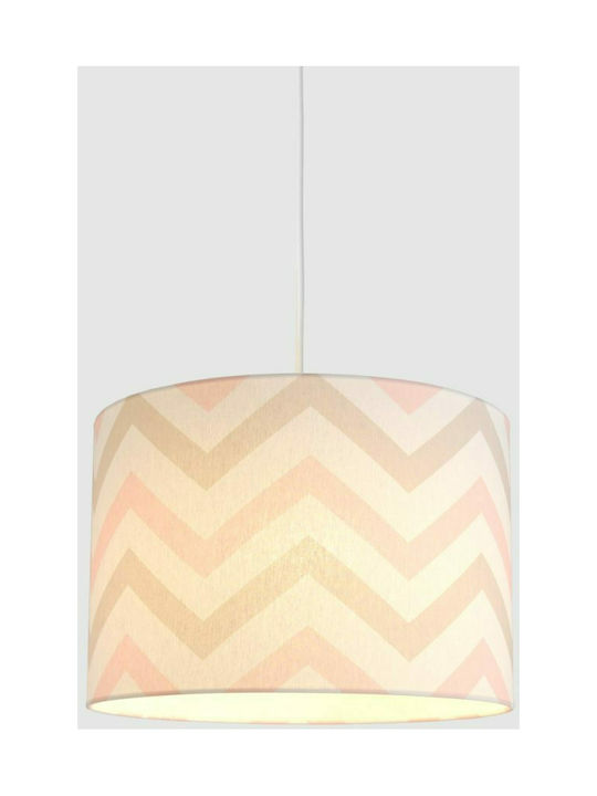 Veis Hesperis Chevron Einfaches Licht Kinderdeckenleuchte Deckenleuchte 60W mit Fassung E27 Sand Pink 35x24cm