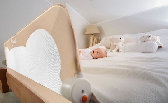 Lionelo Eva Foldable Bed Rail Guard Simple Placement made of Fabric Beige Melange 150x42cm 1pcs