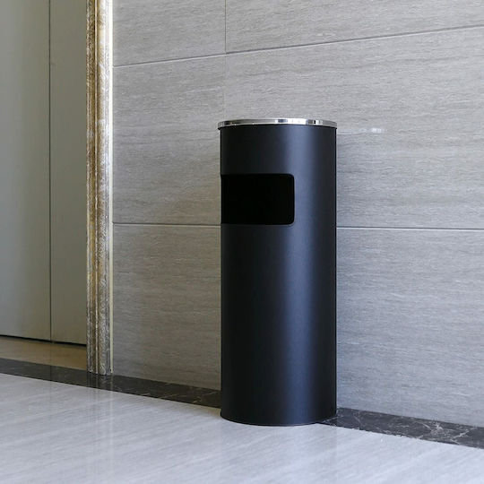 Songmics Μεταλλικός Κάδος Απορριμμάτων 12.3lt Μαύρος