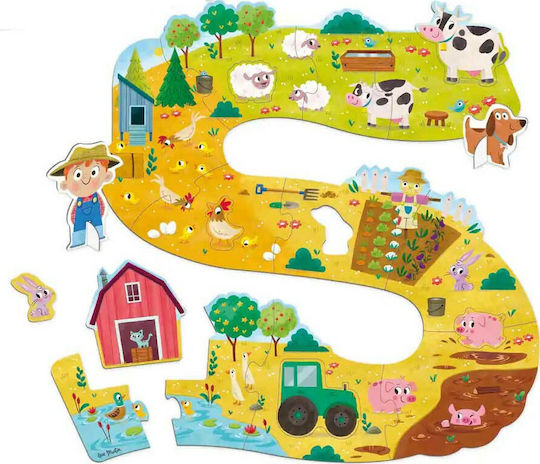 Kinderpuzzle Bauernhof für 2+ Jahre alt+ Jahre 17pcs Goula