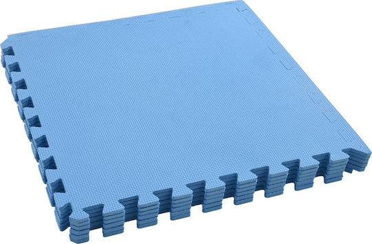 vidaXL EVA Gym Floor Puzzle Tatami Mat Blue 6pcs 60x60x1cm