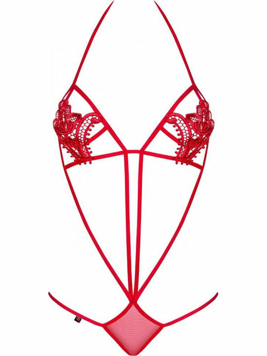 Obsessive Luiza Sexy Bodysuit Red